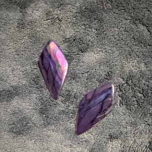 Vibrant Purple Diamond Earrings